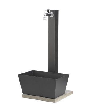 WATER FONT WITH RECTANGULAR ANTHRACITE BASIN - BELFER 42/QVR.5