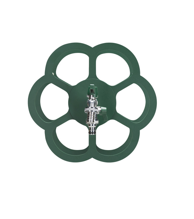 WALL-MOUNTED PIPE HOLDER WITH DOUBLE GREEN TAP - BELFER 42/FR.1