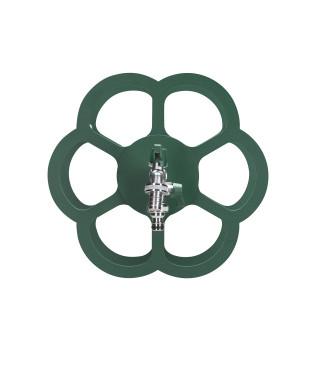 WALL-MOUNTED PIPE HOLDER WITH DOUBLE GREEN TAP - BELFER 42/FR.1