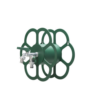 WALL-MOUNTED PIPE HOLDER WITH DOUBLE GREEN TAP - BELFER 42/FR.1