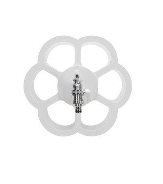 WALL-MOUNTED HOSE HOLDER WITH DOUBLE WHITE TAP - BELFER 42/FR.3