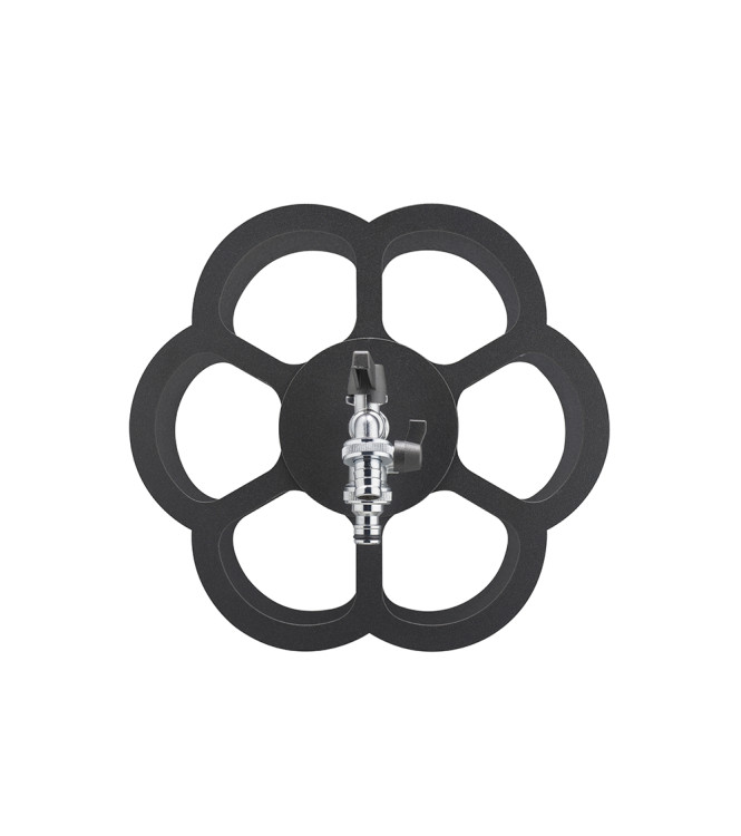 WALL-MOUNTED HOSE HOLDER WITH DOUBLE TAP IN ANTHRACITE - BELFER 42/FR.5