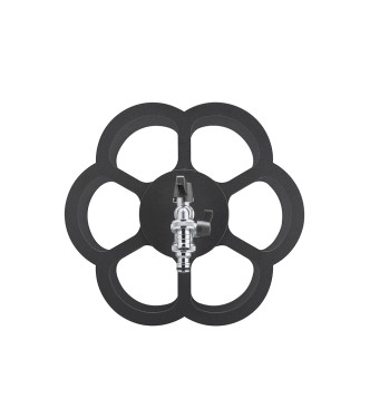 WALL-MOUNTED HOSE HOLDER WITH DOUBLE TAP IN ANTHRACITE - BELFER 42/FR.5