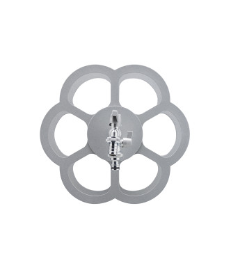 WALL-MOUNTED HOSE HOLDER WITH DOUBLE ALUMINUM TAP - BELFER 42/FR.14