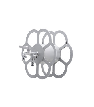 WALL-MOUNTED HOSE HOLDER WITH DOUBLE ALUMINUM TAP - BELFER 42/FR.14