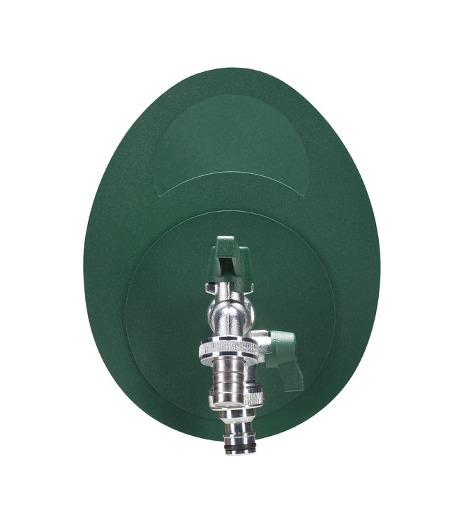 WALL-MOUNTED HOSE HOLDER WITH DOUBLE GREEN TAP - BELFER 42/MU.1