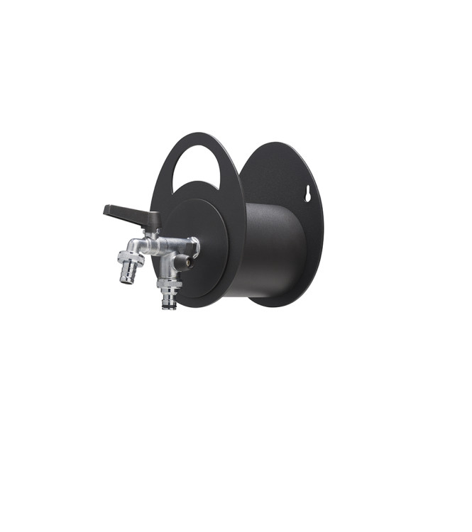 WALL-MOUNTED PIPE HOLDER WITH DOUBLE TAP ANTHRACITE - BELFER 42/MU.5