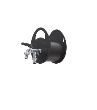 WALL-MOUNTED PIPE HOLDER WITH DOUBLE TAP ANTHRACITE - BELFER 42/MU.5