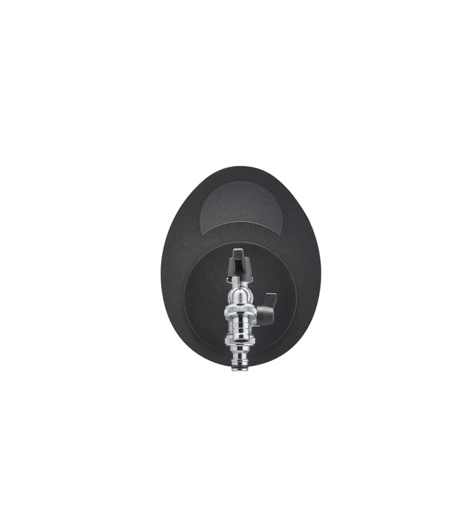 PORTA TUBO A MURO CON DOPPIO RUBINETTO ANTRACITE - BELFER 42/MU.5