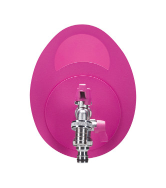 WALL-MOUNTED PIPE HOLDER WITH DOUBLE TAP CYCLAMEN - BELFER 42/MU.6