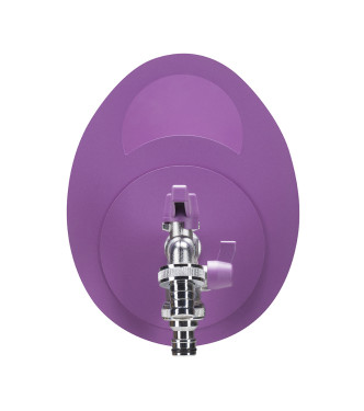 PORTA TUBO A MURO CON DOPPIO RUBINETTO VIOLA - BELFER 42/MU.7