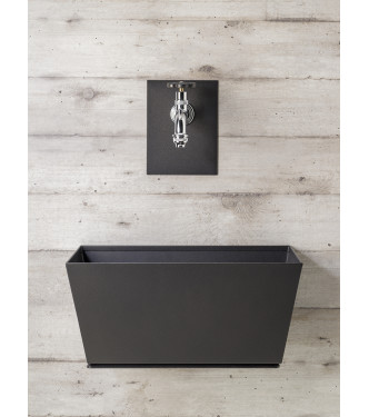 FONTANA A PARETE CON VASCHETTA ANTRACITE - BELFER 42/PRQ.5