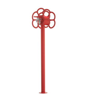 FONTANA CON CON PORTAGOMMA A FIORE ROSSO - BELFER 42/SRF.11