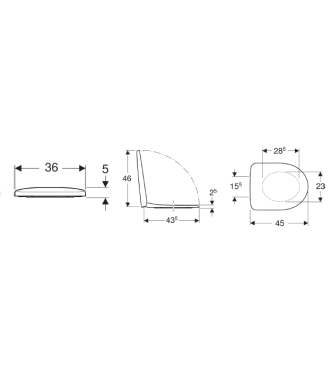 GEBERIT GEBERIT SELNOVA TOILET SEAT  - 500.330.01.1