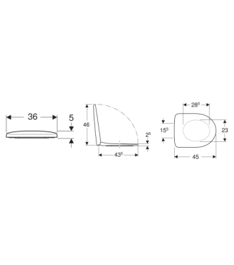 GEBERIT SEDILE WC GEBERIT SELNOVA SOFT-CLOSE CON CERNIERE A SGANCIO RAPIDO - 500.335.01.1