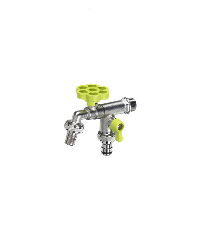 DOUBLE TAP WITH LIME GREEN FLOWER - BELFER RUB/030.8