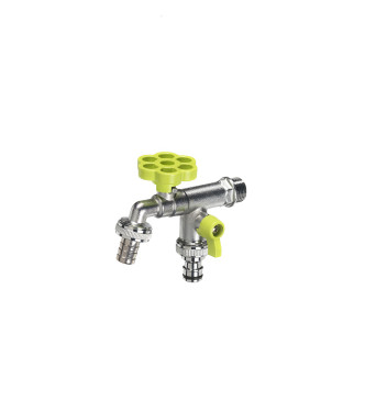 DOUBLE TAP WITH LIME GREEN FLOWER - BELFER RUB/030.8