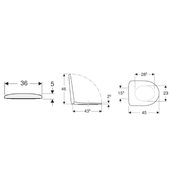 GEBERIT GEBERIT SELNOVA WHITE TOILET SEAT - 500.337.01.1