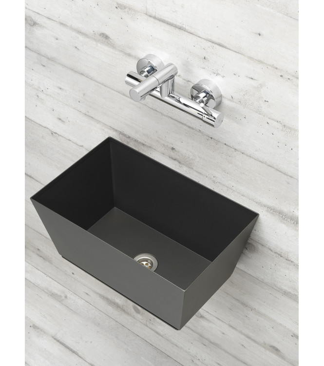 FONTANA A PARETE CON MISCELATORE ANTRACITE - BELFER 42/PRQM.5