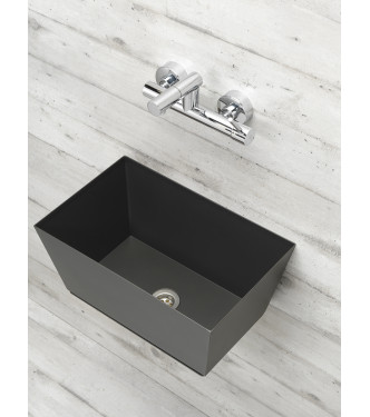 FONTANA A PARETE CON MISCELATORE ANTRACITE - BELFER 42/PRQM.5