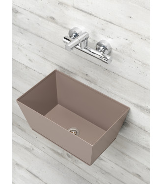 WALL-MOUNTED FOUNTAIN WITH TORTORA MIXER - BELFER 42/PRQM.16