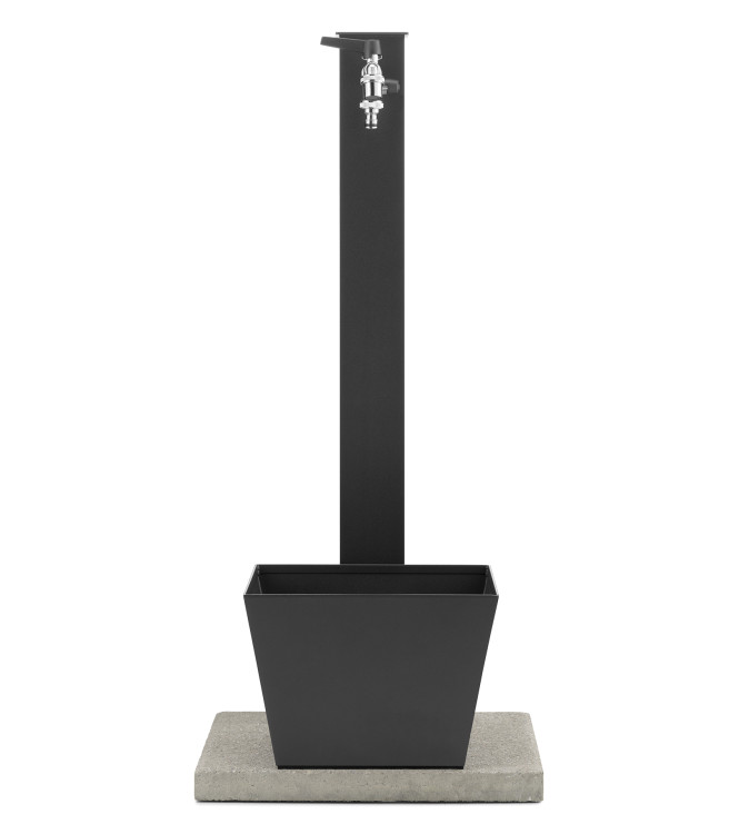 WATER FOUNTAIN R/DOUBLE + PGQ + TRAY + ANTHRACITE BASE - BELFER 42/QRRV.5