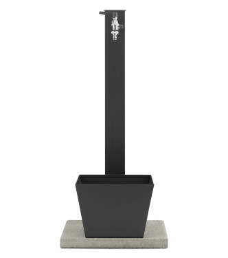 WATER FOUNTAIN R/DOUBLE + PGQ + TRAY + ANTHRACITE BASE - BELFER 42/QRRV.5