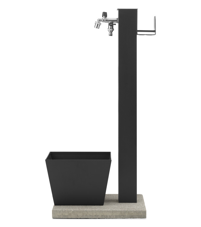 WATER FOUNTAIN R/DOUBLE + PGQ + TRAY + ANTHRACITE BASE - BELFER 42/QRRV.5