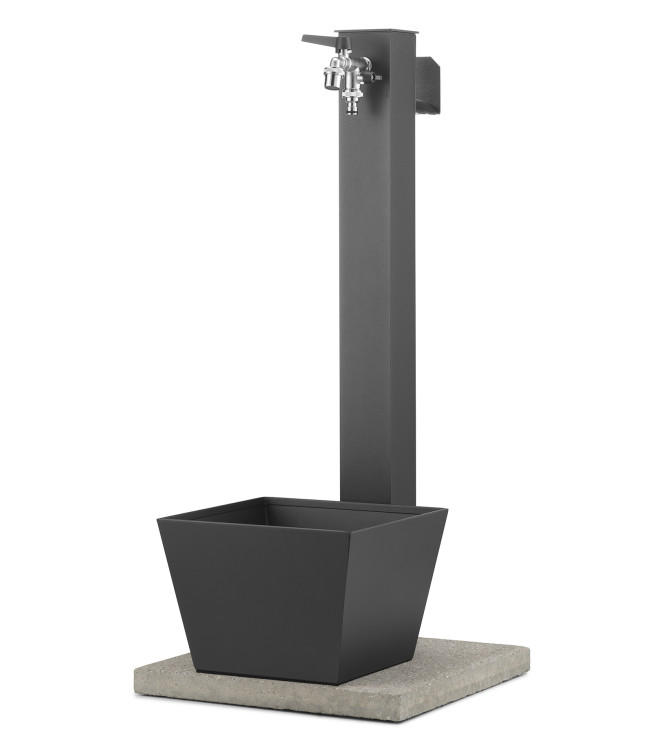 WATER FOUNTAIN R/DOUBLE + PGQ + TRAY + ANTHRACITE BASE - BELFER 42/QRRV.5