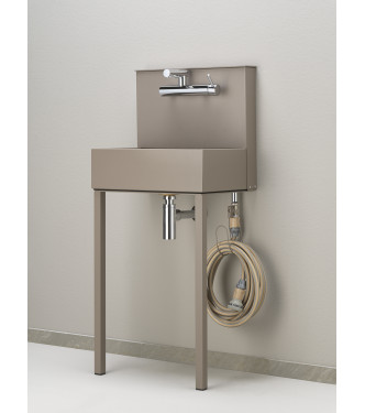 WALL-MOUNTED SINK WITH TORTORA MIXER TAP - BELFER 42/PRLM.16