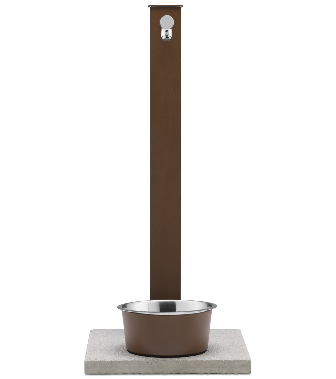 PET FOUNTAIN WITH TIMED PUSH BUTTON TAP RUST - BELFER 42/REX-P.2