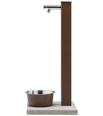 PET FOUNTAIN WITH TIMED PUSH BUTTON TAP RUST - BELFER 42/REX-P.2