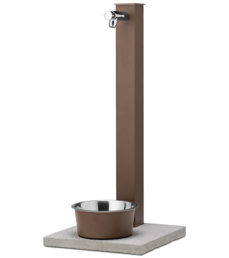 FONTANA PET CON RUBINETTO PULSANTE TEMPORIZZATO RUGGINE - BELFER 42/REX-P.2