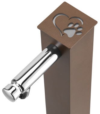 FONTANA PET CON RUBINETTO PULSANTE TEMPORIZZATO RUGGINE - BELFER 42/REX-P.2