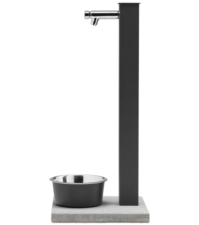 PET FOUNTAIN WITH TIMED PUSH BUTTON TAP ANTHRACITE - BELFER 42/REX-P.5