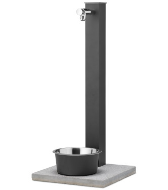 FONTANA PET CON RUBINETTO PULSANTE TEMPORIZZATO ANTRACITE - BELFER 42/REX-P.5