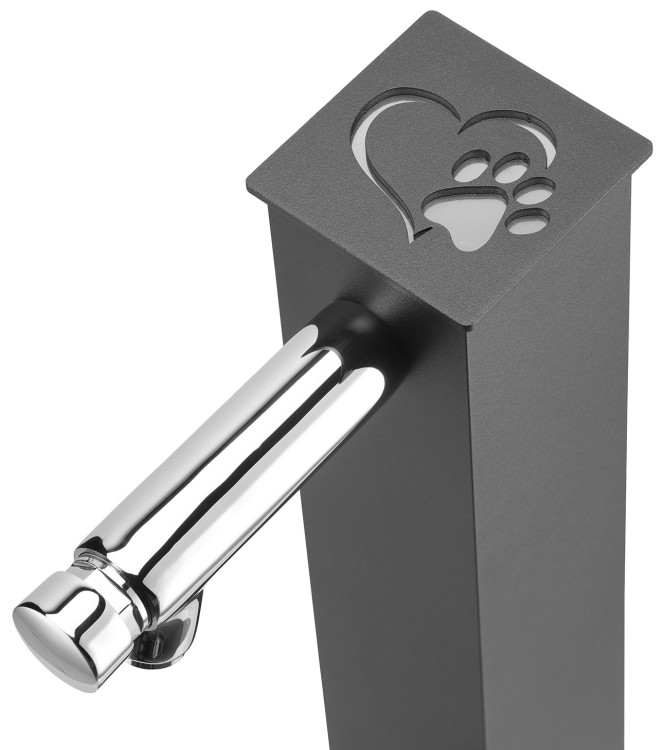 FONTANA PET CON RUBINETTO PULSANTE TEMPORIZZATO ANTRACITE - BELFER 42/REX-P.5