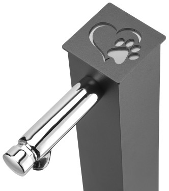 FONTANA PET CON RUBINETTO PULSANTE TEMPORIZZATO ANTRACITE - BELFER 42/REX-P.5