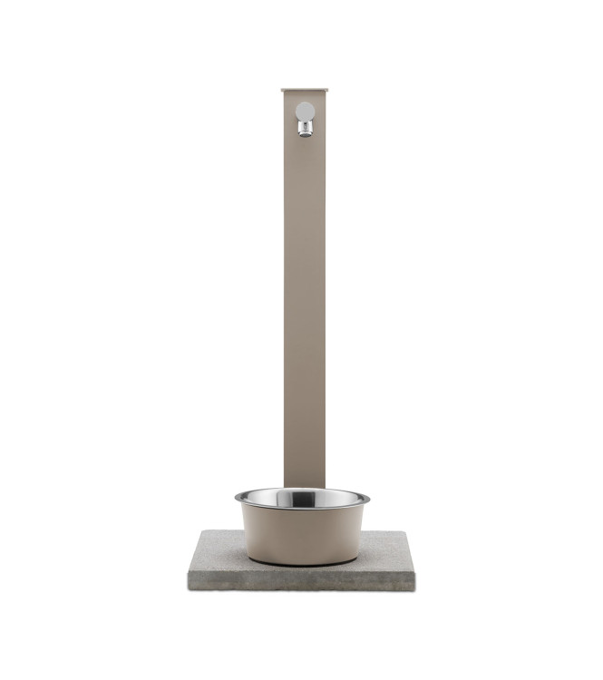PET WATER FOUNTAIN WITH TIMED PUSH BUTTON TAP, DOVE GREY - BELFER 42/REX-P.16