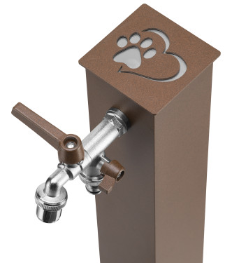 FONTANA PET DOPPIO RUBINETTO RUGGINE - BELFER 42/REX-R.2