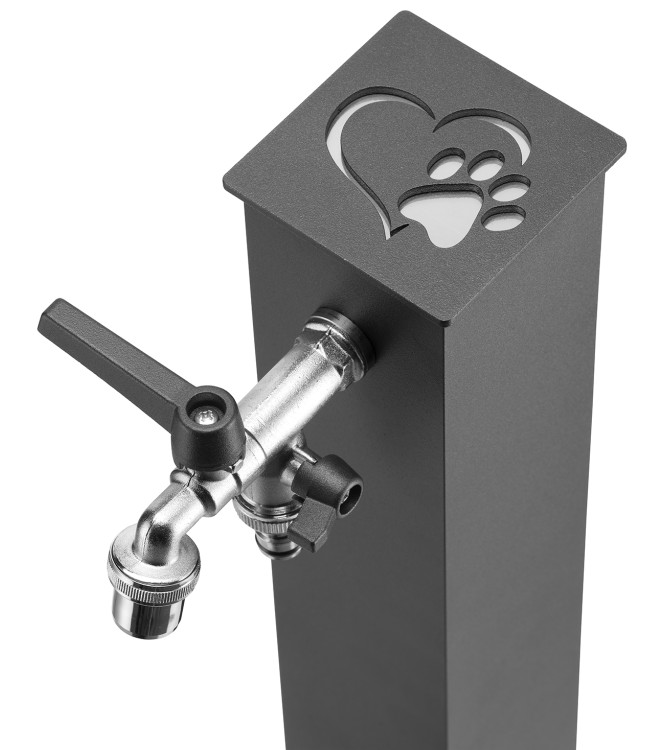 DOUBLE TAP PET WATER FOUNTAIN IN ANTHRACITE - BELFER 42/REX-R.5