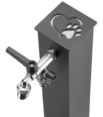 DOUBLE TAP PET WATER FOUNTAIN IN ANTHRACITE - BELFER 42/REX-R.5