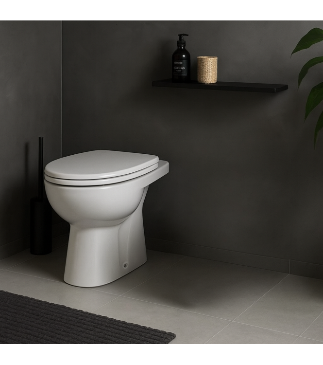 GEBERIT SELNOVA P VASO A TERRA SCARICO A PARETE RIMFREE BIANCO - 500.480.01.7