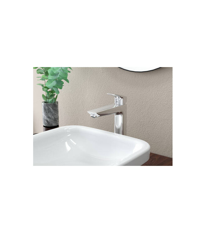 HANSGROHE LOGIS SINGLE-LEVER BASIN MIXER 190 + MATT BLACK POP-UP WASTE - 71090670