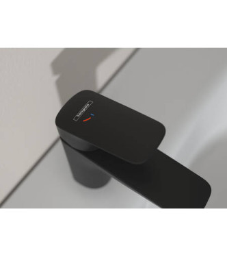 HANSGROHE LOGIS MISCELATORE LAVABO 100 COOLSTART + SALTARELLO NERO OPACO - 71102670