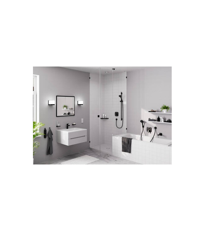 HANSGROHE LOGIS WASHBASIN MIXER 100 COOLSTART WITHOUT POP-UP WASHBASIN VALVE, MATT BLACK - 71103670