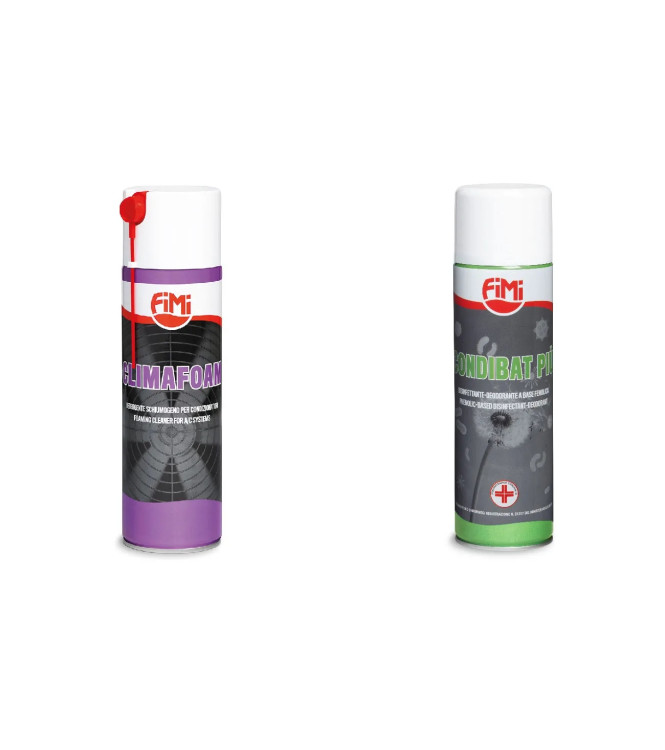 COPPIA DI IGIENIZZANTI FIMI PER CONDIZIONATORE CLIMAFOAM SPRAY 600ML + CONDIBAT PIÚ SPRAY 400ML
