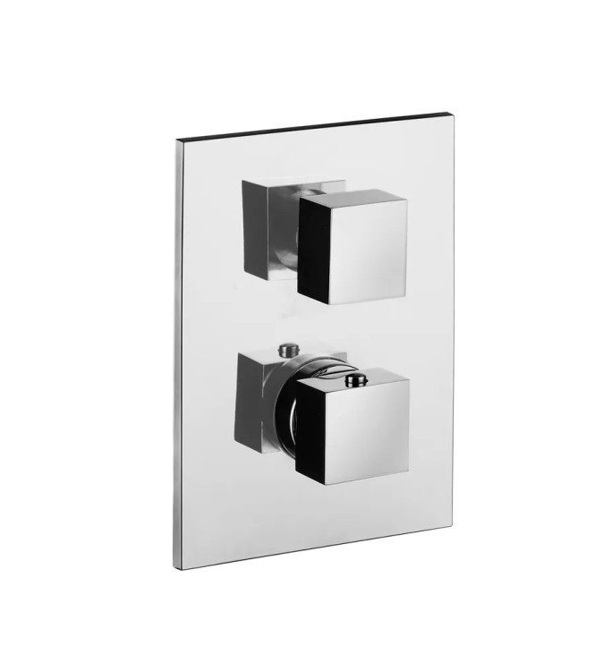 LEVEL PAFFONI LEVEL MIXER  BUILT-IN 3-WAY SHOWER WITH CHROME CUBE LEVER