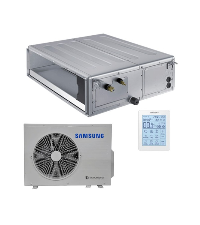 SAMSUNG AIR CONDITIONER  24000 BTU DUCTABLE INVERTER A++ / MEDIUM PREVALENCE 5 KW AC071BNMPKG+AC071BXAPKG