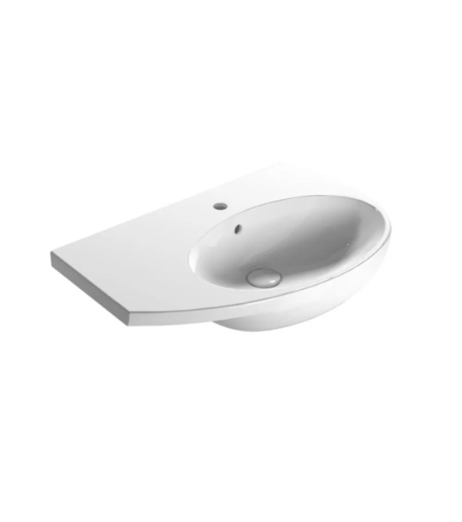 MODE LAVABO SOSPESO DESTRO 70X45 BIANCO LUCIDO - ME070DBI CERAMICA GLOBO